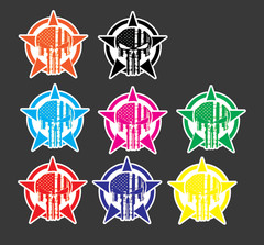 Punisher Skull Flag In Star Vinyl Decal Skull Flag Sticker