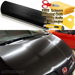 360″ x 60″ Black Brushed Aluminum Vinyl Film Wrap Air Bubble Free 30ft x 5ft