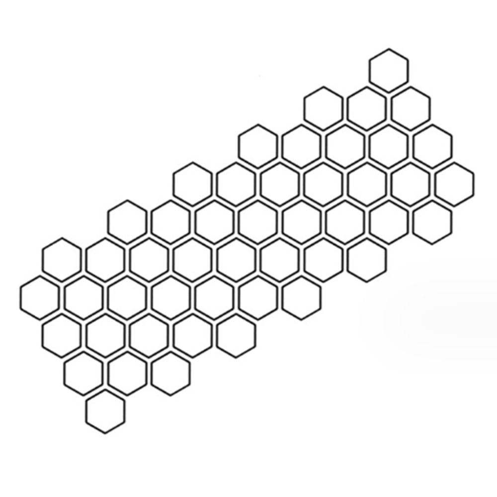 Black Honeycomb Pattern Side Body Decal DIY Sticker For Car Truck SUV Motorcycle