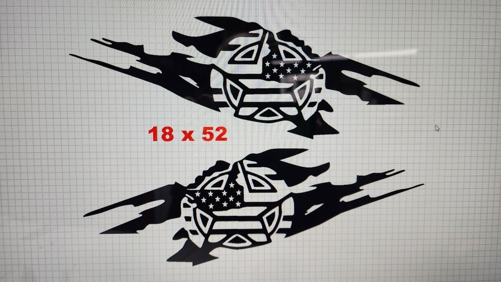 Compatible with FORD BRONCO Star Flag Graphics . Both sides