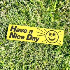 HAVE A NICE DAY Bumper Sticker – Sun Smile Vintage Style – Vinyl Decal 80s 90s