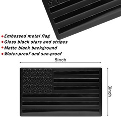2PCS Metal USA Flag Car Truck Emblem Sticker American Flag Body Decal Accessory