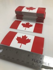 5 Pack Canada Flag – Vinyl Sticker – 4 Inch X 2 Inch