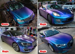 PUR Blue Chameleon Full Car Wrap Satin Chrome Pearl Metal Vinyl Decal Sticker AX