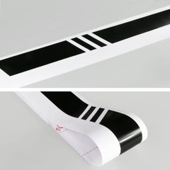 1Pair Car Side Skirt Racing Stripes Vinyl Door Decal Sticker Accessories 220cm