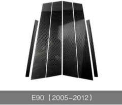 5D Carbon Fiber Car Window Pillar Post Trim Decal For BMW 3 5 Series E90 F30 F10