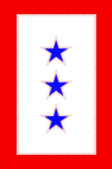 3″ x 1.98″ Oracal 651 Vinyl Red White & Blue Service Flag 1-5 Stars For Vehicle