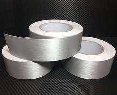 2inch W Silver Metal Matte Brushed Car Phone ALUMINUM Vinyl Wrap Sticker Tape AB