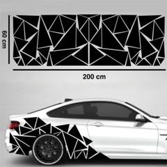 Geometric Triangle Graphics Decal Sticker Side Car Rear Hood Bed Truck Vinyl 1pc