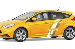 2 PCS Graphics Sport Stripe Car Sticker For Ford Focus MK2 MK3 Side Door Decals