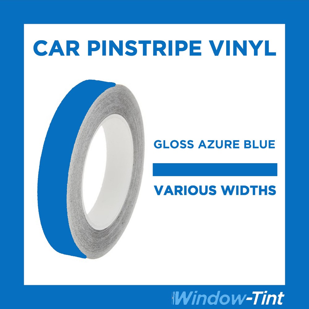 GLOSS AZURE BLUE Pin Stripe Roll PinStriping Line Tape Vinyl Car STICKER 10m
