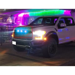 3x Raptor Style Universal Ice Blue LED Grille Mark Light for Truck SUV Pick up