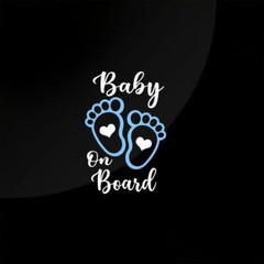 Baby on Board Cute Baby Feet w/Heart Die Cut 2 Colors Car Decal Sticker 7″(H) #3