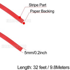 1/5″ 5mm Matte Black & Red Chrome Pinstriping Pin Stripe DIY Vinyl Decal Sticker