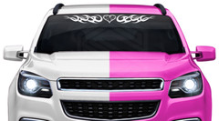 138-01 HEART Windshield Decal Window Sticker Vinyl Graphic Tribal Scroll Heart