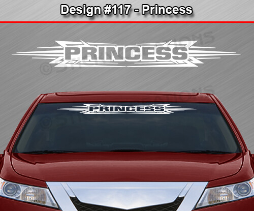 #117 Princess Decal Sticker Vinyl Graphic Windshield Window Tribal Accent Car