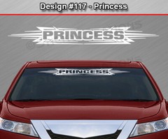#117 Princess Decal Sticker Vinyl Graphic Windshield Window Tribal Accent Car