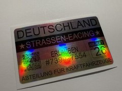German Street Racing Permit Decal Stance Race Germany Deutschland Holographic