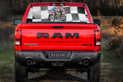 F-150 Silverado RAM Dodge RacingSkull Perforated Rear Window Truck all sizes