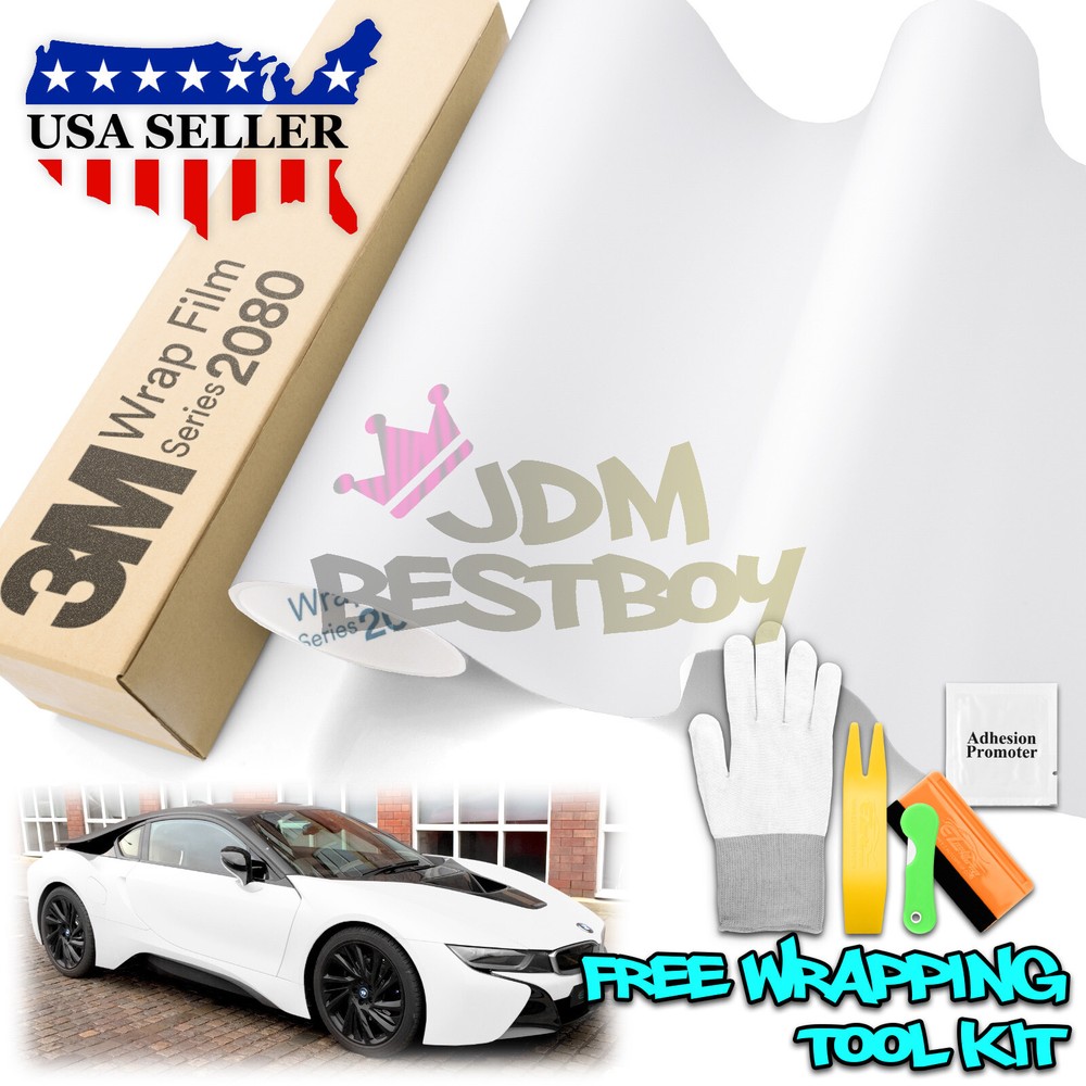 Genuine 3M 2080 Series G10 Gloss White Vinyl Wrap Vehicle Film Decal Bubble Free