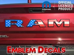 RAM 1500 LARAMIE Tailgate Emblem Decals 2016 2017 2018 USA Designs & Solid Color