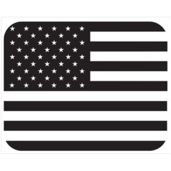 Back Middle Window American Flag Magnet Decal Sticker 11X14 inch