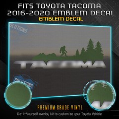 For 2016-2020 Toyota Tacoma 2x Door Badge Bigfoot Decals – Flat Matte Vinyl