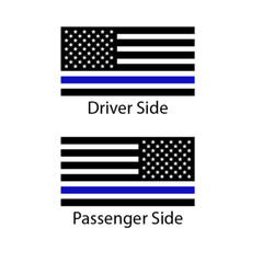 Thin Blue Line Flag Decals for Rear window 2007-2014 Chevy Tahoe GMC Yukon CT11B