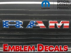 RAM 1500 DT Grill Emblem Decal 19 20 21 2022 2023 2024 SOLID COLORS & USA DESIGN
