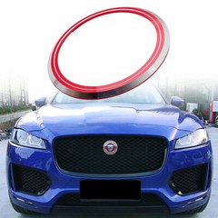 Red Front Hood Grille Emblem Sticker Decal Badge Logo Ring For Jaguar XE XF XJ