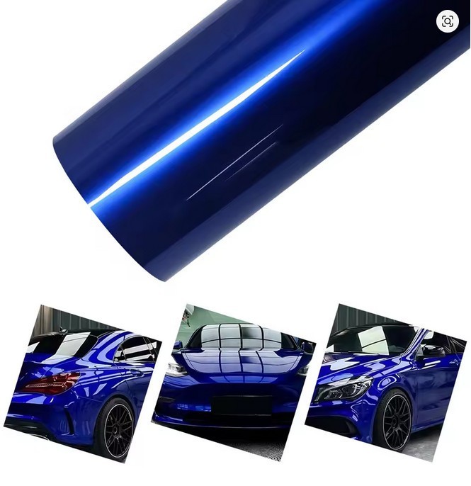50FT x 5FT Premium Glossy Metallic Pearl Vinyl Car Wrap Film Sticker Blueberry