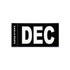 DECEMBER – California License Plate – Legacy Black White Month Sticker – DMV Tag