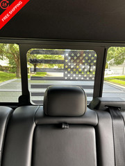 Truck Rear Middle Window Perforated American Flag 13.5″ x 8.75″, Matte Black