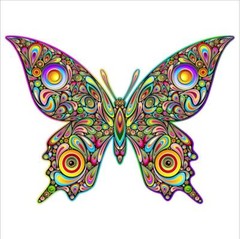 PSYCHEDELIC BUTTERFLY DECAL STICKER 3M USA MADE TRUCK HELMET VEHICLE WINDOW CAR