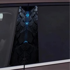 2 Fashionable Creative Cool Car Stickers B-pillar Protective Film Self Adhesive