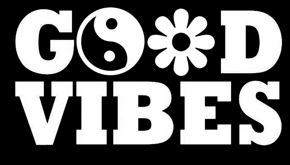 Good Vibes Ying Yang Flower Vinyl Decal Car Truck Window Tablet Tumbler Laptop