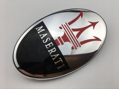 Car Auto Front Hood Emblem Sticker Decal Badge Black For Ghibli GT