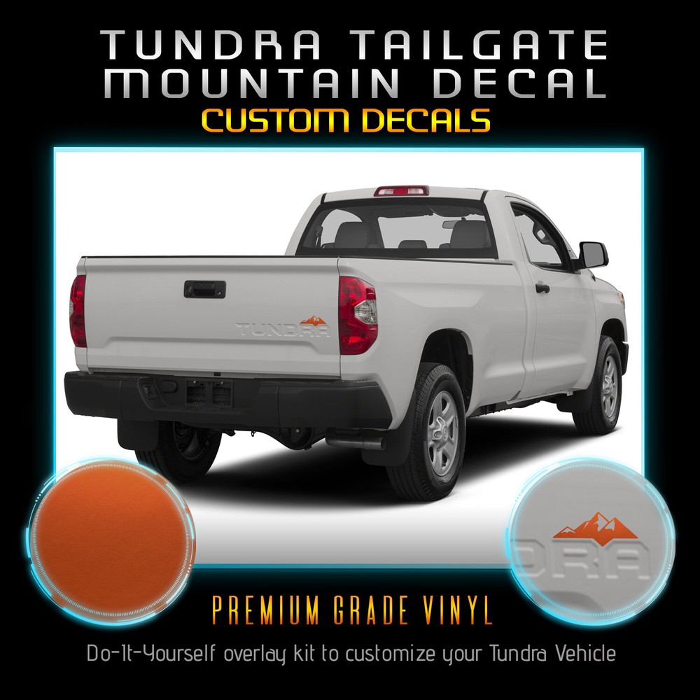 Tailgate Mountain Vinyl Decal Fit 2014-2019 Toyota Tundra – Satin Matte Chrome