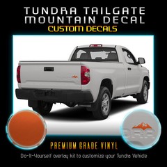 Tailgate Mountain Vinyl Decal Fit 2014-2019 Toyota Tundra – Satin Matte Chrome