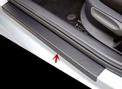 4x Carbon Fiber Car Door Edge Entry Guards Protectors Plate Sill Scuff Stickers