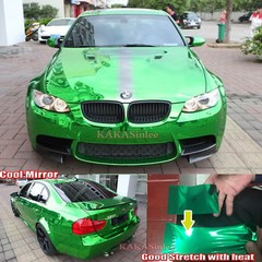 Super Soft Stretchable – Entire Car Wrap Glossy Mirror Chrome Vinyl Sticker – CF