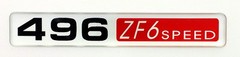 496 ZF 6 Speed EMBLEM (B) Super Sized SATIN