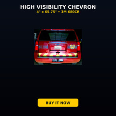 3M 680CR Yellow & Red Reflective Chevron Custom Decal Tape 4″ x 65.75″