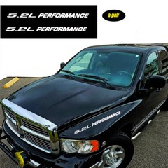 5.2L PERFORMANCE Hood Car Stickers Decals Emblem For Dodge Ram 318 Magnum 2PCS