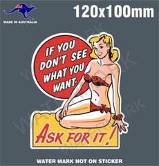 IF YOU DON’T SEE WHAT YOU WANT STICKER VINTAGE OLD SCHOOL FUNNY SHOP STICKERS