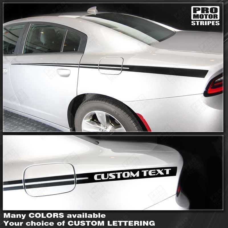Dodge Charger 2011-2023 Rear Quarter Side Accent Stripes Decals (Choose Color)