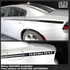 Dodge Charger 2011-2023 Rear Quarter Side Accent Stripes Decals (Choose Color)