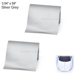 2x 3.54″ x 59″ Silver Grey Car Hood DIY Vinyl Tape Racing Stripes Sticker Decals
