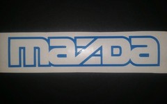 Mazda Outline vinyl sticker / decal 179mm x 35mm approx in plain colours