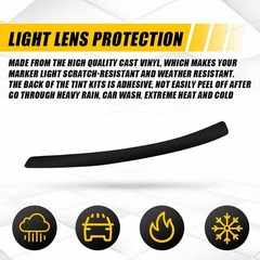 2PCS Precut Side Marker Light Blackouts Vinyl Overlay For 2024 2025 2026 BMW X5